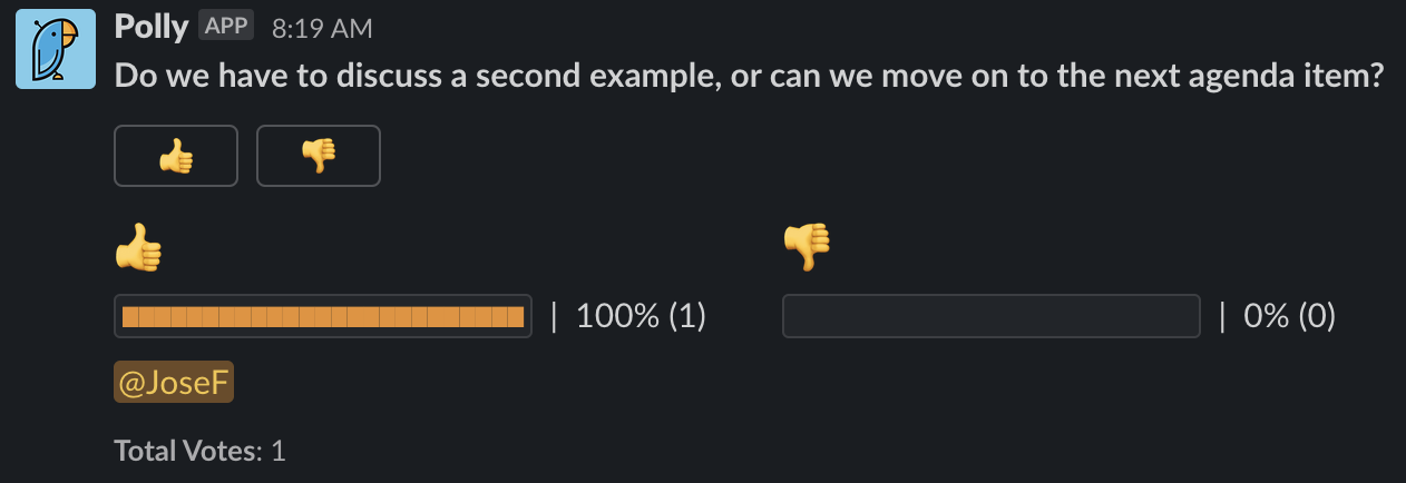yes no poll visualization
